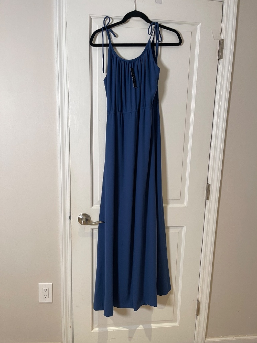 Theory Tylie - NWT- deep blue fluid maxi dress spaghetti strap jersey women S - Picture 4 of 8